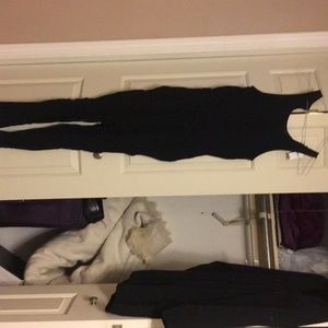 Black sleeveless jumpsuit